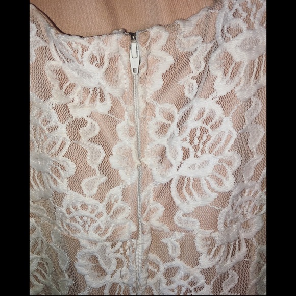 City Triangles Formal Dress Cream Lace Size 15 - Picture 6 of 6